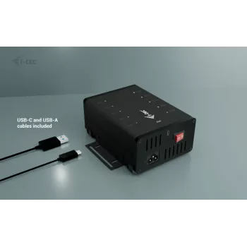 i-tec HUB de carga + datos de metal USB-C/USB-A, 15 W por puerto, 10x USB-C