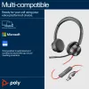 HP Poly Blackwire 8225 auricular USB-C estéreo + adaptador USB-C/A