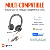 HP Poly Blackwire 8225 auricular USB-C estéreo + adaptador USB-C/A