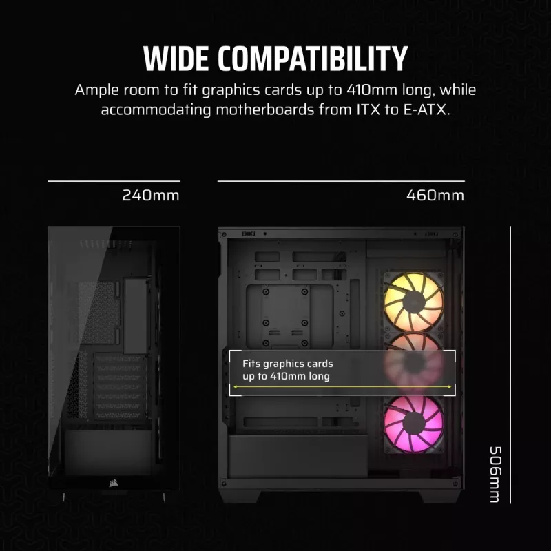 CORSAIR carcasa de PC – 3500X ARGB Mid-Tower