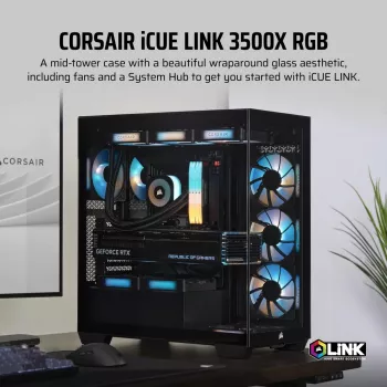 CORSAIR carcasa de PC - iCUE LINK 3500X RGB Mid-Tower