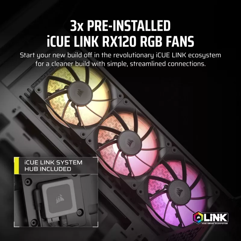 CORSAIR carcasa de PC - iCUE LINK 3500X RGB Mid-Tower