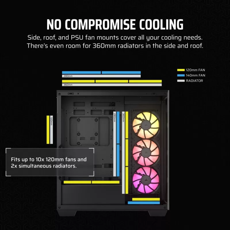 CORSAIR carcasa de PC - iCUE LINK 3500X RGB Mid-Tower