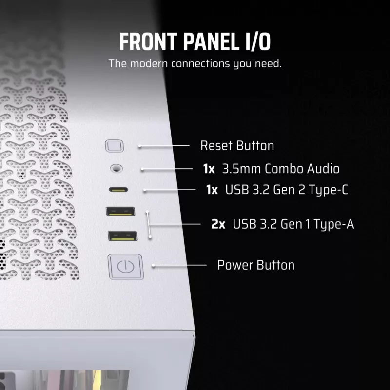 CORSAIR Caja de PC - Icue Link 3500x RGB Mid-tower - Blanco