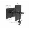 GEMBIRD brazo de monitor doble ajustable para escritorio, 17-32 pulgadas