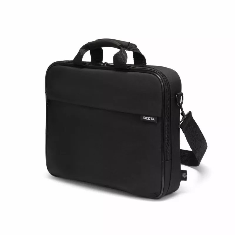 DICOTA Top Traveller One – funda para portátil de 13-14,1 pulgadas – negro / poliéster PET reciclado 300d