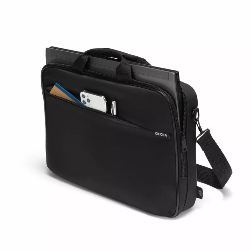 DICOTA Top Traveller ONE D32099-RPET bolsa para portátil 15-17,3 pulgadas, poliéster PET reciclado 300D, negra