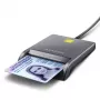 Lector de tarjetas inteligentes/ID Axagon CRE-SM3T USB-A, plano, USB 2.0, 1,3 m, Negro, 56 g