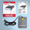 Lector de tarjetas inteligentes/ID Axagon CRE-SM3T USB-A, plano, USB 2.0, 1,3 m, Negro, 56 g