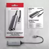 Adaptador Axagon ADE-TXPD USB-C Gigabit Ethernet con PD 100W