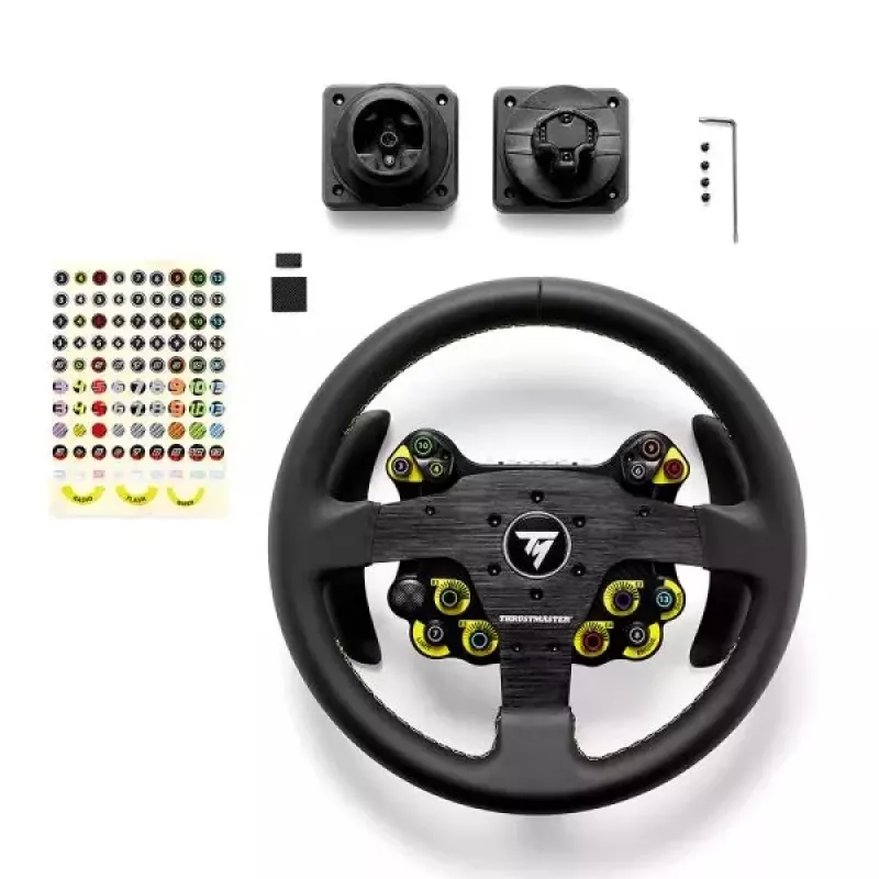 Thrustmaster Evo Racing 32R Leather Negro, Amarillo Volante PC, PlayStation 4, PlayStation 5, Xbox, Xbox One