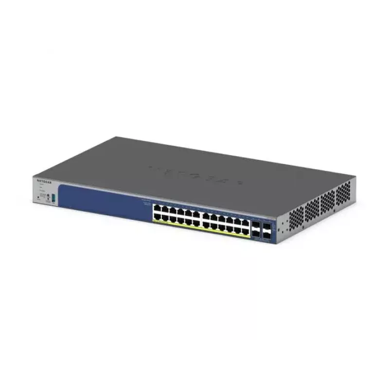 NETGEAR Switch Smart apilable 28 puertos PoE Gigabit/10G (GS728TXP)