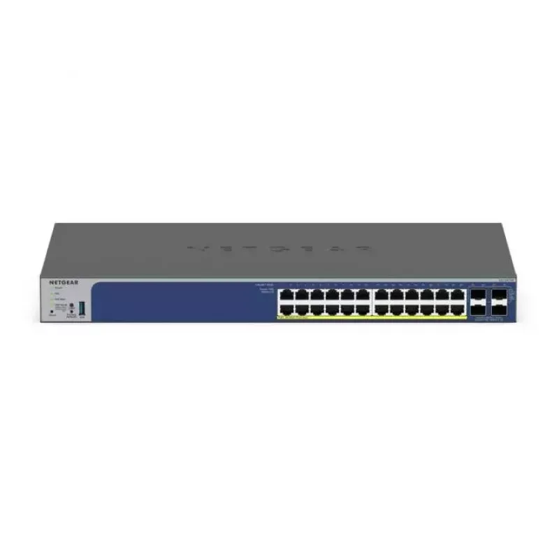NETGEAR Switch Smart apilable 28 puertos PoE Gigabit/10G (GS728TXP)