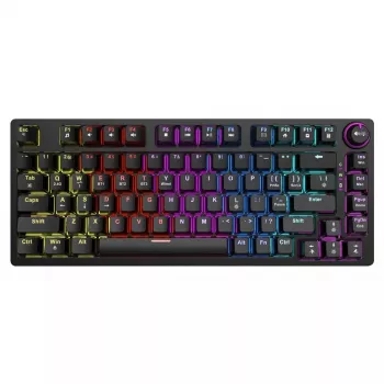 Teclado gaming Savio SAVGK-PHENIX Amarillo USB RF Wireless Bluetooth Mecánico 82 teclas RGB