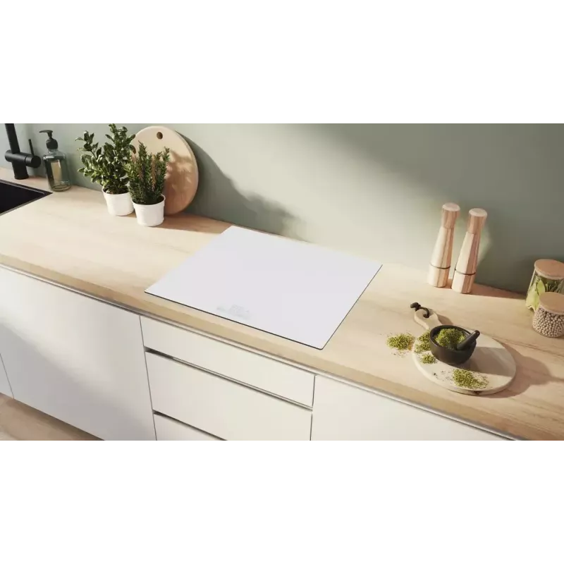 Bosch Serie 6 PIF612BB1E Placa de inducción, 4 zonas, empotrable, 60 cm, blanco, control táctil