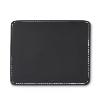 Alfombrilla de ratón Hama Leather Look negra 00126856