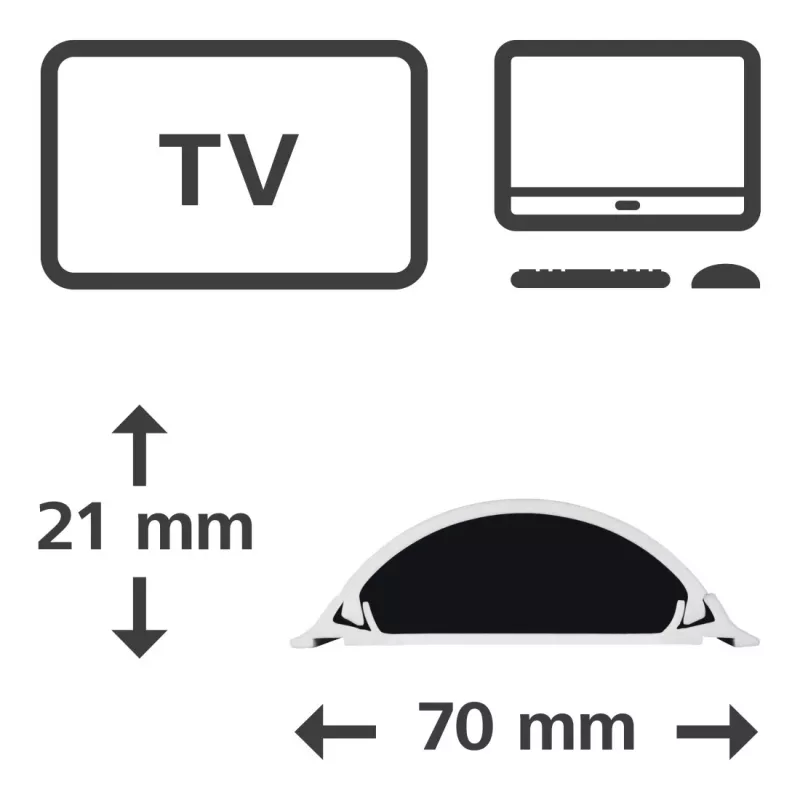 Canaleta para cables Hama 00220984 canaleta universal blanca 1 unidad