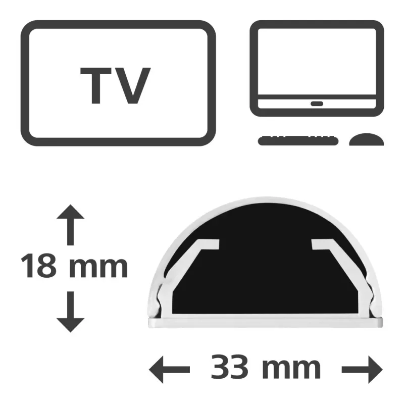 Organizador de cables Hama 00220988 canaleta universal blanca 1 ud.
