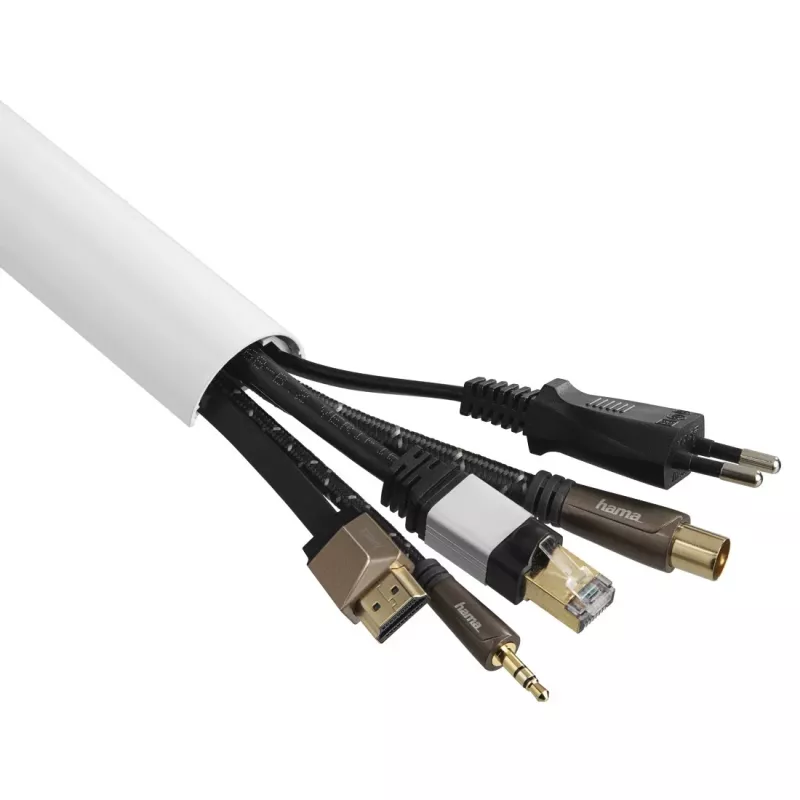Organizador de cables Hama 00220988 canaleta universal blanca 1 ud.