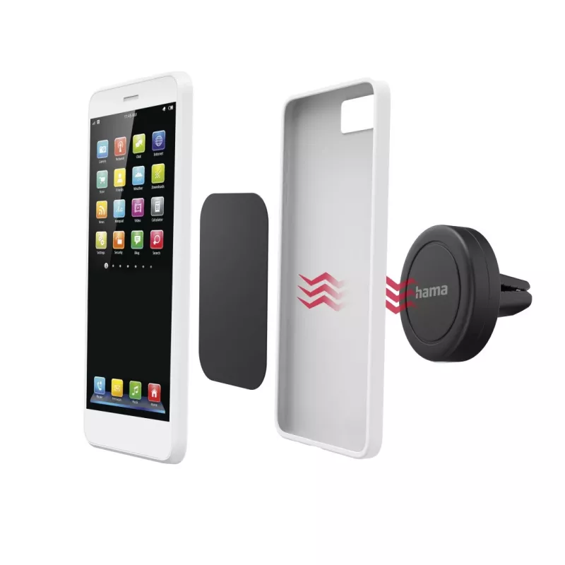Soporte pasivo magnético Hama para móvil smartphone negro 00201517