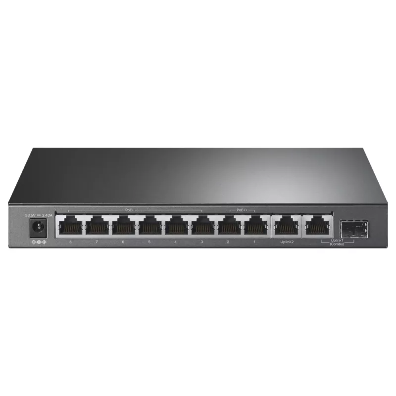 Switch de sobremesa TP-Link de 10 puertos Gigabit con 6 puertos PoE+ y 2 puertos PoE++