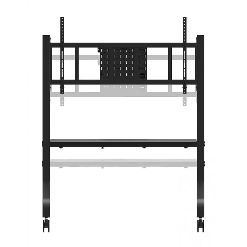 Neomounts MOVE Go XL FL50-575BL1 carro para TV 65-110 pulgadas, máx. 125 kg, altura regulable 129-139 cm, VESA 100x100-1100x600, bloqueable, certificado TÜV, negro