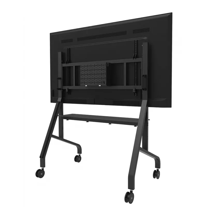 Neomounts MOVE Go XL FL50-575BL1 carro para TV 65-110 pulgadas, máx. 125 kg, altura regulable 129-139 cm, VESA 100x100-1100x600, bloqueable, certificado TÜV, negro