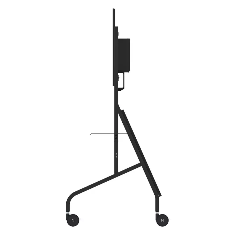 Neomounts MOVE Go XL FL50-575BL1 carro para TV 65-110 pulgadas, máx. 125 kg, altura regulable 129-139 cm, VESA 100x100-1100x600, bloqueable, certificado TÜV, negro