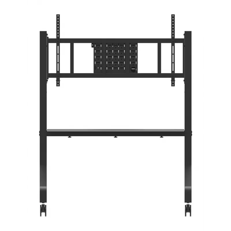 Neomounts MOVE Go XL FL50-575BL1 carro para TV 65-110 pulgadas, máx. 125 kg, altura regulable 129-139 cm, VESA 100x100-1100x600, bloqueable, certificado TÜV, negro