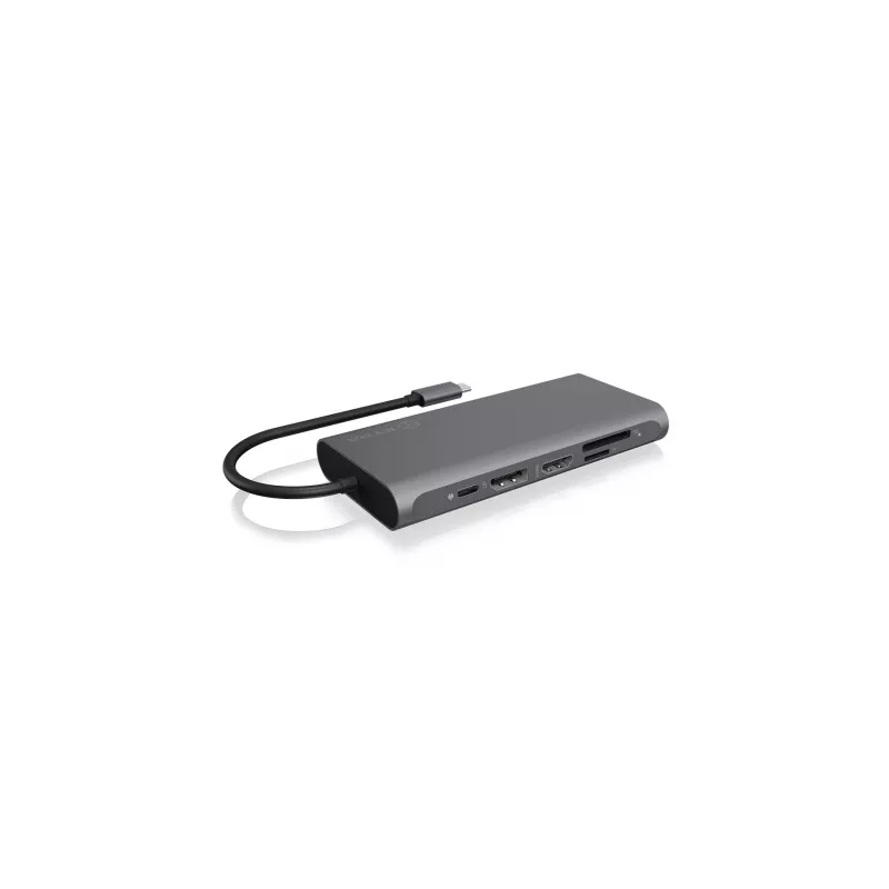 ICY BOX IB-DK4050-CPD con cable USB 3.2 Gen 1 (3.1 Gen 1) Type-C antracita