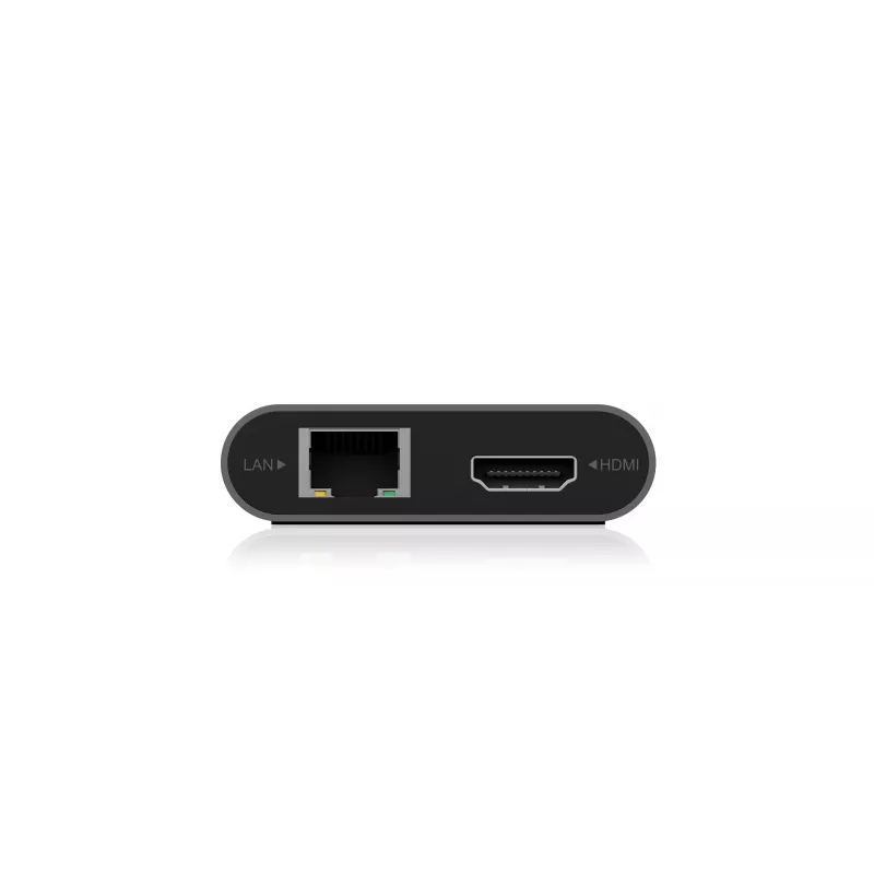 ICY BOX IB-DK4050-CPD con cable USB 3.2 Gen 1 (3.1 Gen 1) Type-C antracita