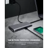 ICY BOX IB-DK4050-CPD con cable USB 3.2 Gen 1 (3.1 Gen 1) Type-C antracita