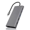 ICY BOX IB-DK4050-CPD con cable USB 3.2 Gen 1 (3.1 Gen 1) Type-C antracita