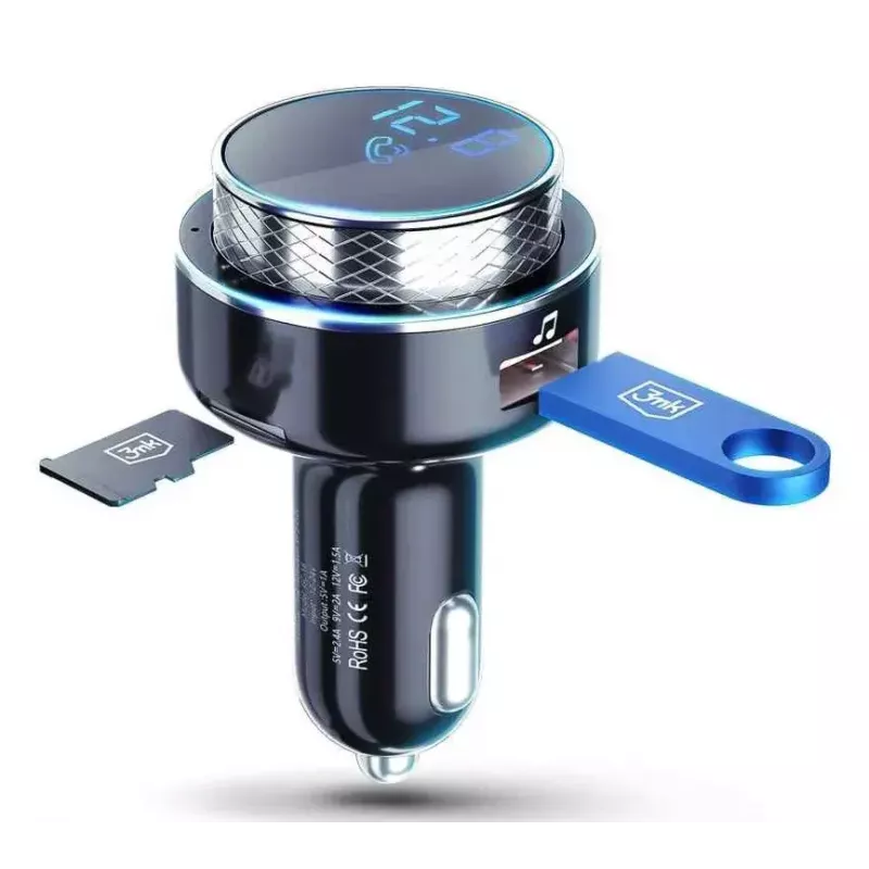 Transmisor FM 3MK Hyper Car 87,5 – 99,8 MHz USB negro