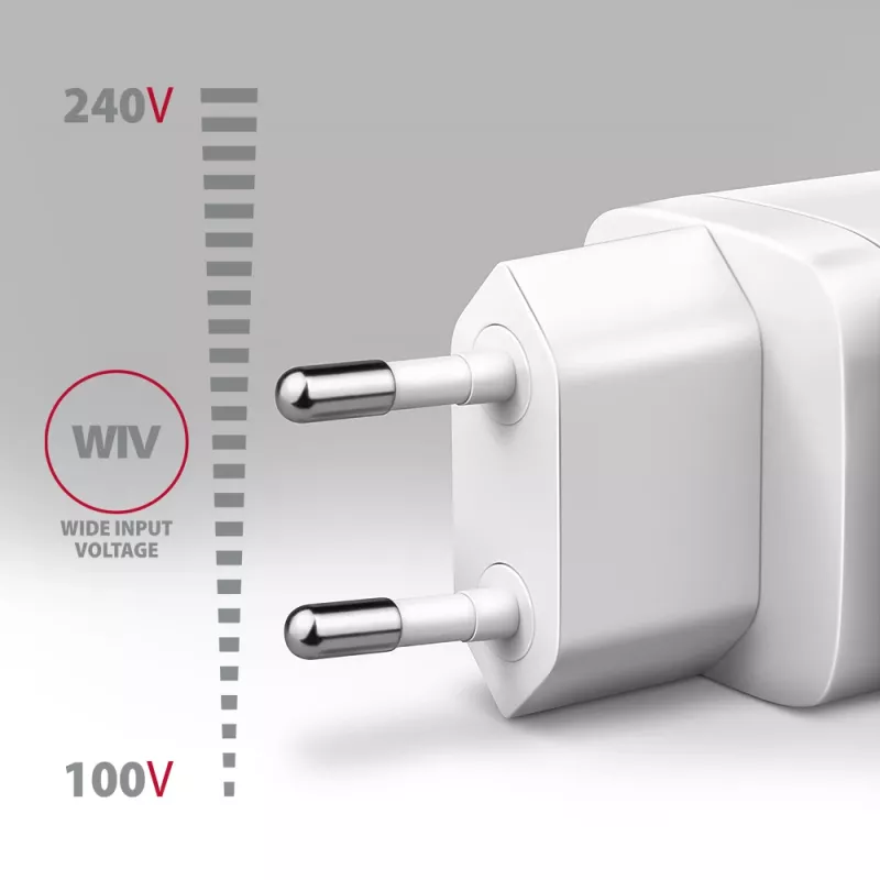 Cargador de pared Axagon ACU-PD20W 1x QC3.0/AFC/FCP/PD Type-C 20W blanco