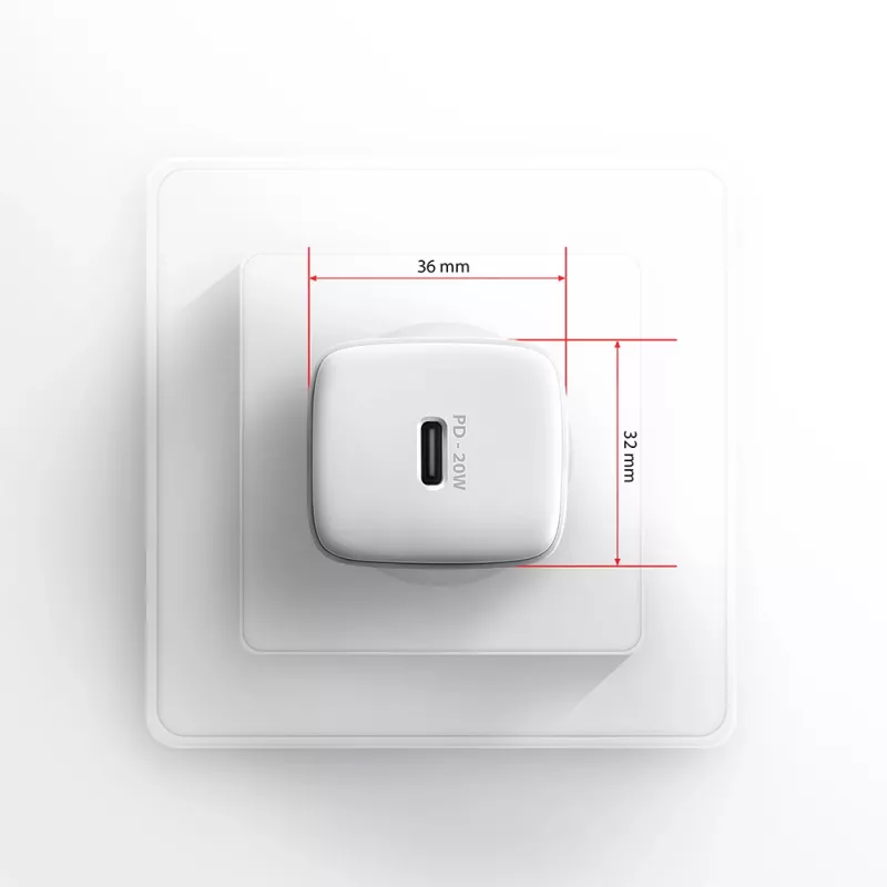 Cargador de pared Axagon ACU-PD20W 1x QC3.0/AFC/FCP/PD Type-C 20W blanco