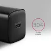 Cargador de pared Axagon ACU-PD30 PD3.0 y QC4+ 1x salida 30W, interior, AC, negro
