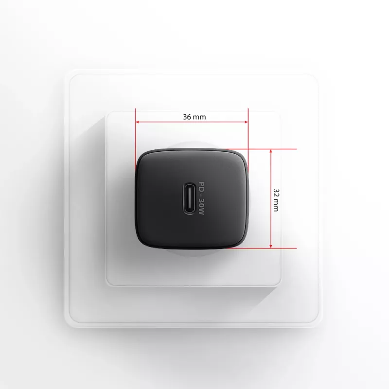 Cargador de pared Axagon ACU-PD30 PD3.0 y QC4+ 1x salida 30W, interior, AC, negro