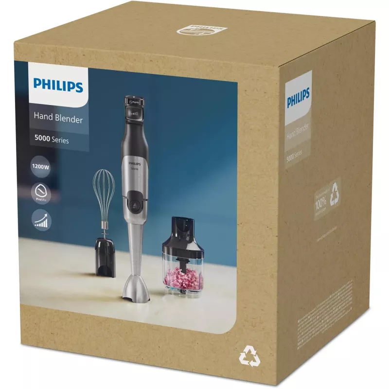 Philips serie 5000 HR2683/00 batidora de mano, brazo batidor, función Pulse, 1,2 m, 1200 W