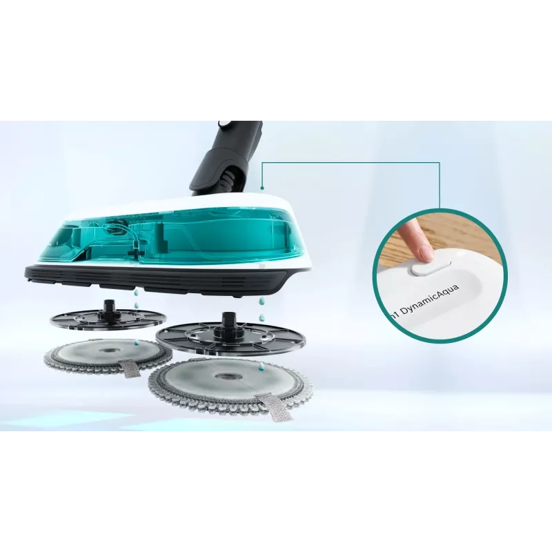 Bosch Unlimited 7 ProHygienic Aqua BCS71HYG1 aspirador vertical inalámbrico 2 en 1 con fregado, 18 V, HEPA, sin bolsa, 0,3 l, blanco