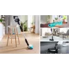 Bosch Unlimited 7 ProHygienic Aqua BCS71HYG1 aspirador vertical inalámbrico 2 en 1 con fregado, 18 V, HEPA, sin bolsa, 0,3 l, blanco