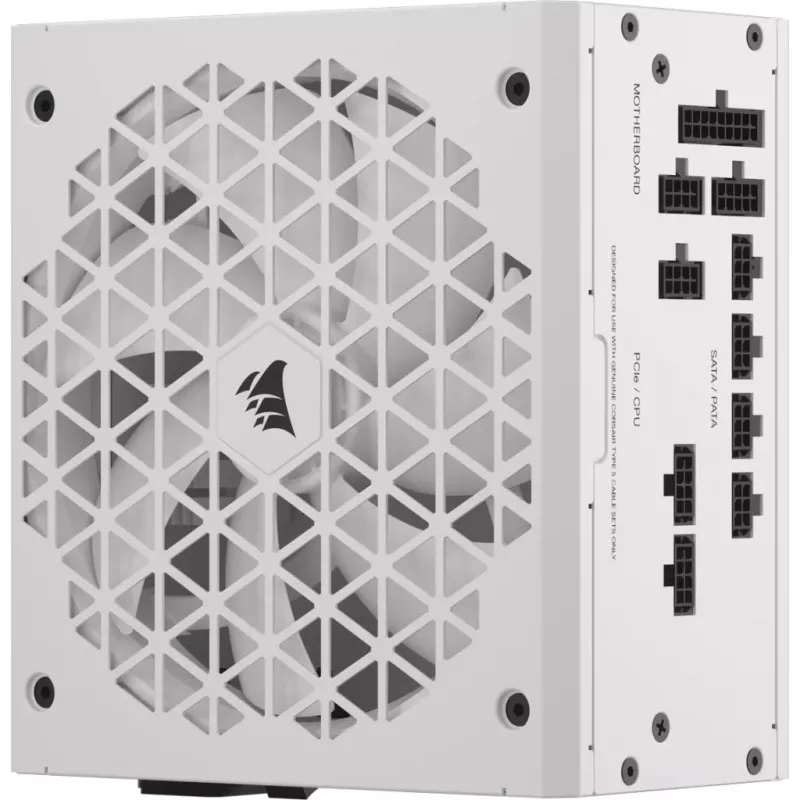 Fuente de alimentación CORSAIR - Rm750x Shift 80 Plus Gold totalmente modular ATX - blanca