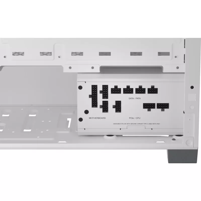 Fuente de alimentación CORSAIR - Rm750x Shift 80 Plus Gold totalmente modular ATX - blanca