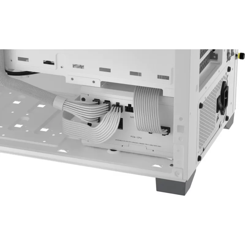 Fuente de alimentación CORSAIR - Rm750x Shift 80 Plus Gold totalmente modular ATX - blanca