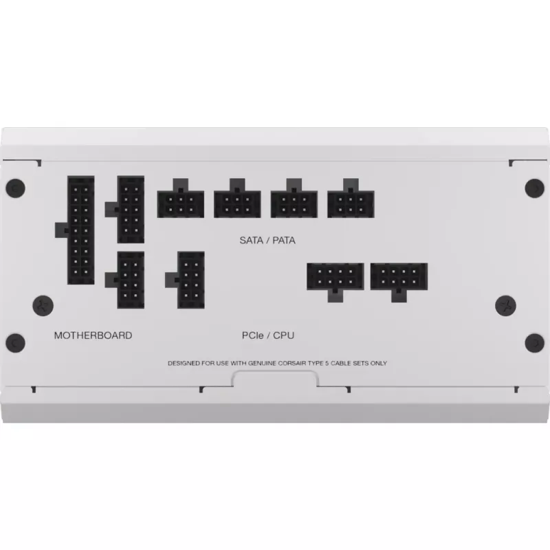 Fuente de alimentación CORSAIR - Rm750x Shift 80 Plus Gold totalmente modular ATX - blanca