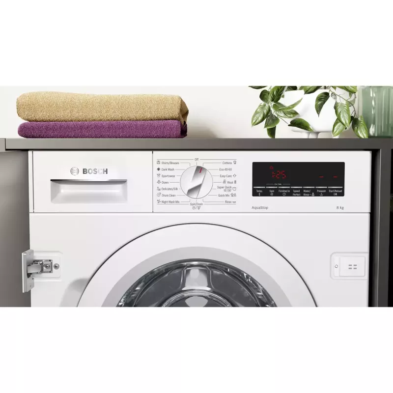 Lavadora de carga frontal Bosch Serie 8 WIW28542EU 8 kg 1400 rpm blanca