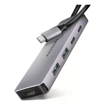 Axagon HMC-5H60 Hub USB 5Gbps, 2x USB-A, 1x USB-C, HDMI 4k/60Hz, PD 100W, cable USB-C
