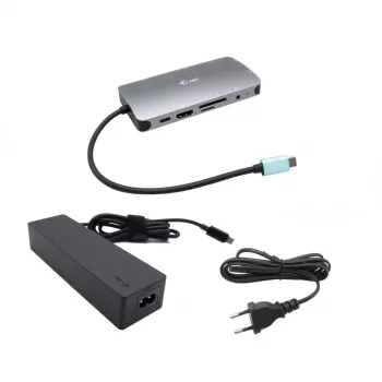 i-tec Metal USB-C Nano Dock HDMI/VGA con LAN + cargador 100 W