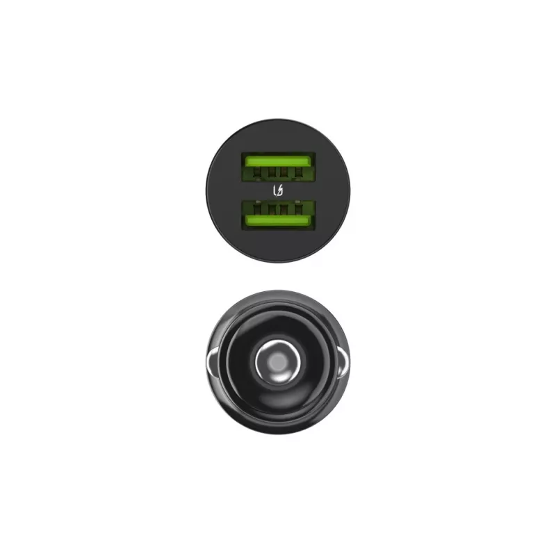 Green Cell GC PowerRide Nano36 CADM-GC-36AA cargador de coche 36 W 6 A, 2 × USB-A, carga rápida Ultra Charge, 12/24 V, negro