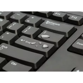 Kensington K63727WW, Full-size (100%), Cableado, USB, Membrana, QWERTY, Negro